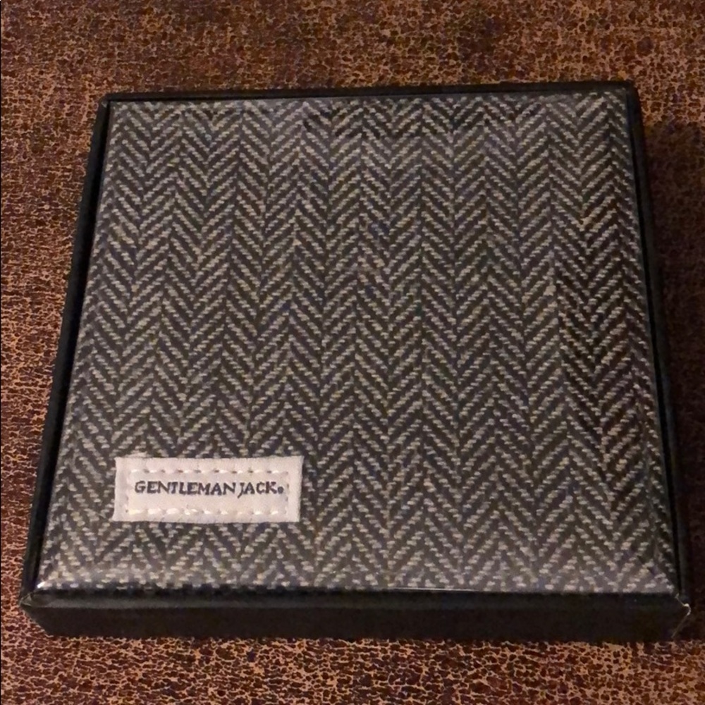 4 New GENTLEMAN JACK Daniels Bar Coaster Set